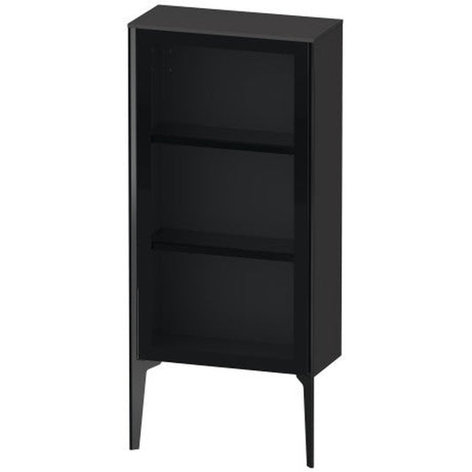 Duravit Xviu 20" x 35" Semi Tall Cabinet With Right Hinge, Black Matt and Graphite Super Matt Finish (XV1361RB280)