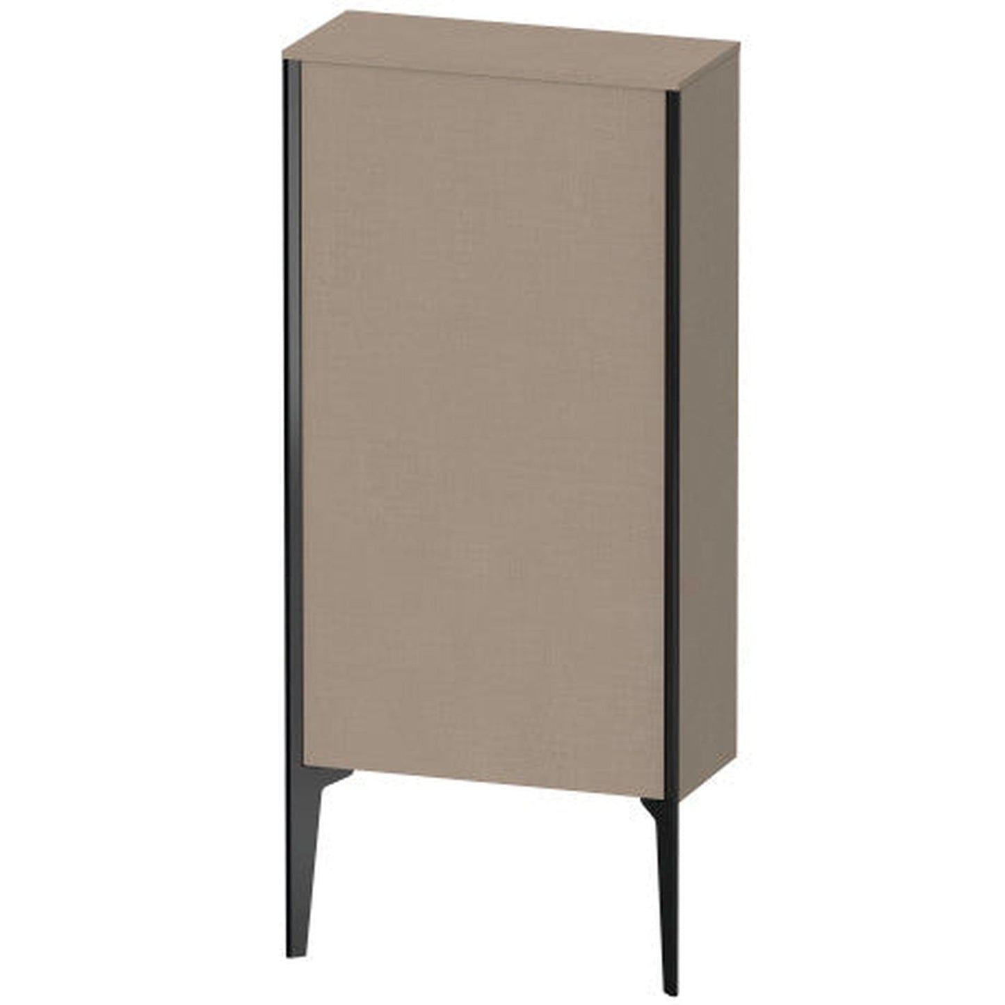 Duravit Xviu 20" x 35" Semi Tall Cabinet With Right Hinge, Black Matt and Linen Finish (XV1306-RB)