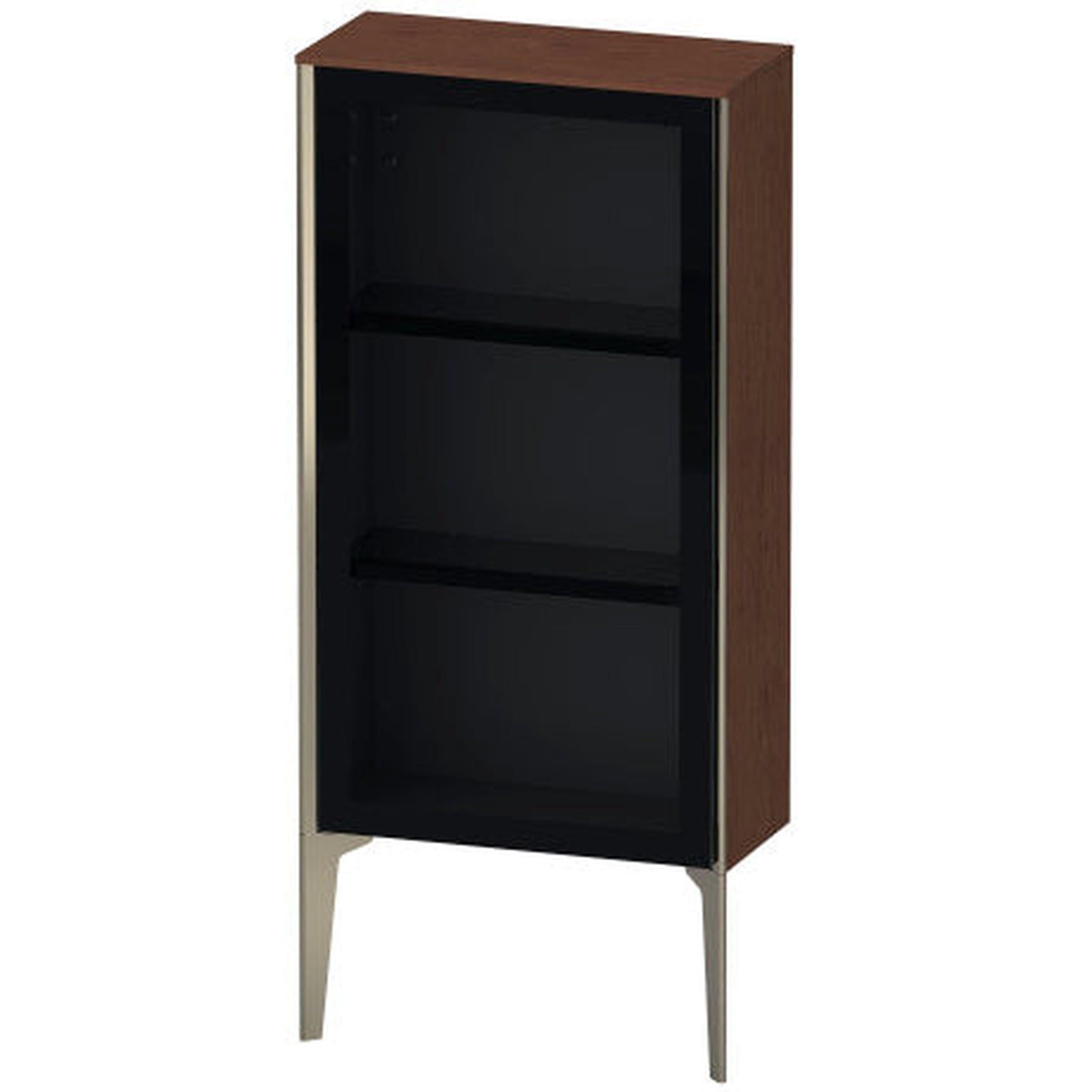 Duravit Xviu 20" x 35" Semi Tall Cabinet With Right Hinge, Champagne Matt and American Walnut Finish (XV1361RB113)
