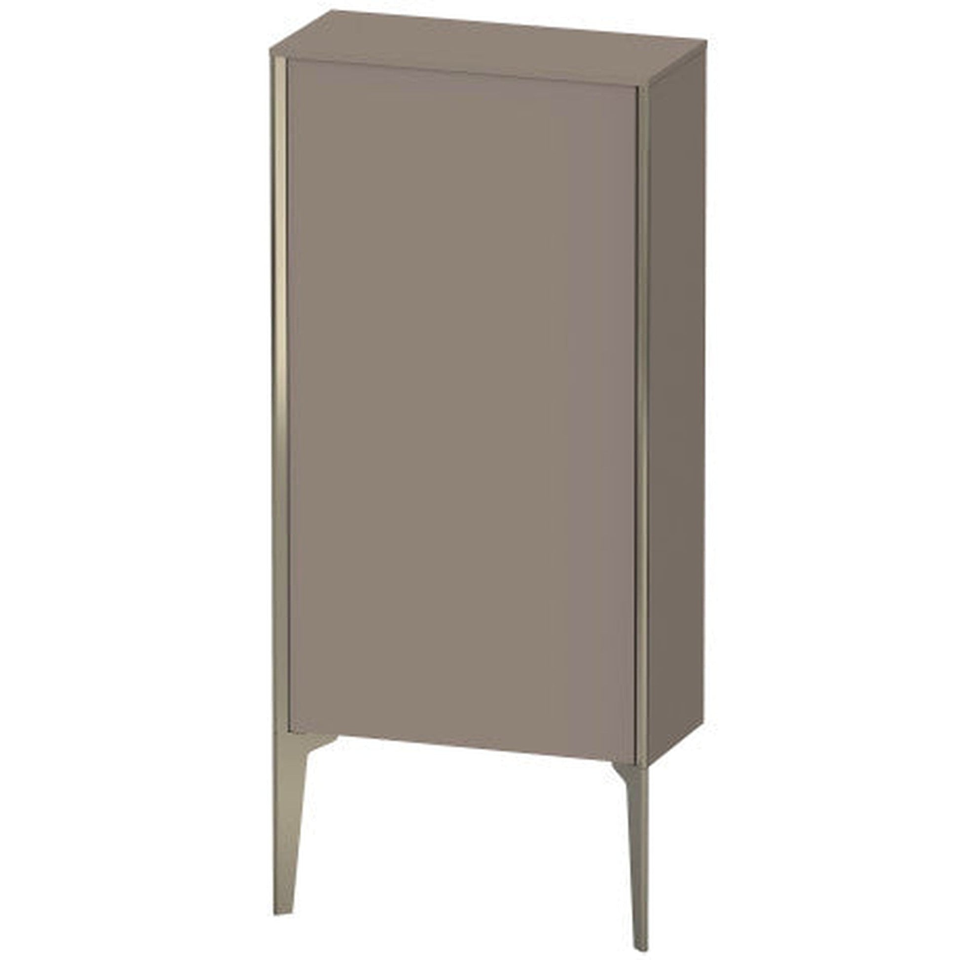 Duravit Xviu 20" x 35" Semi Tall Cabinet With Right Hinge, Champagne Matt and Basalt Matt Finish (XV1306-RB)
