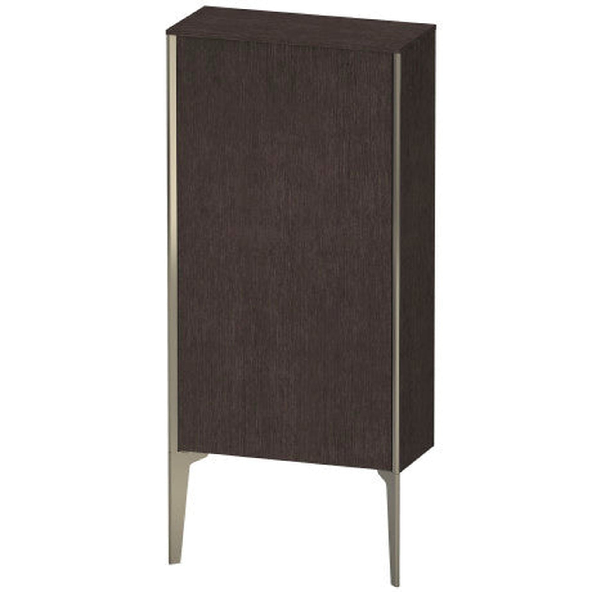 Duravit Xviu 20" x 35" Semi Tall Cabinet With Right Hinge, Champagne Matt and Brushed Dark Oak Real Wood Veneer Finish (XV1306RB172)