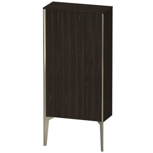 Duravit Xviu 20" x 35" Semi Tall Cabinet With Right Hinge, Champagne Matt and Brushed Walnut Real Wood Veneer Finish (XV1306-RB)