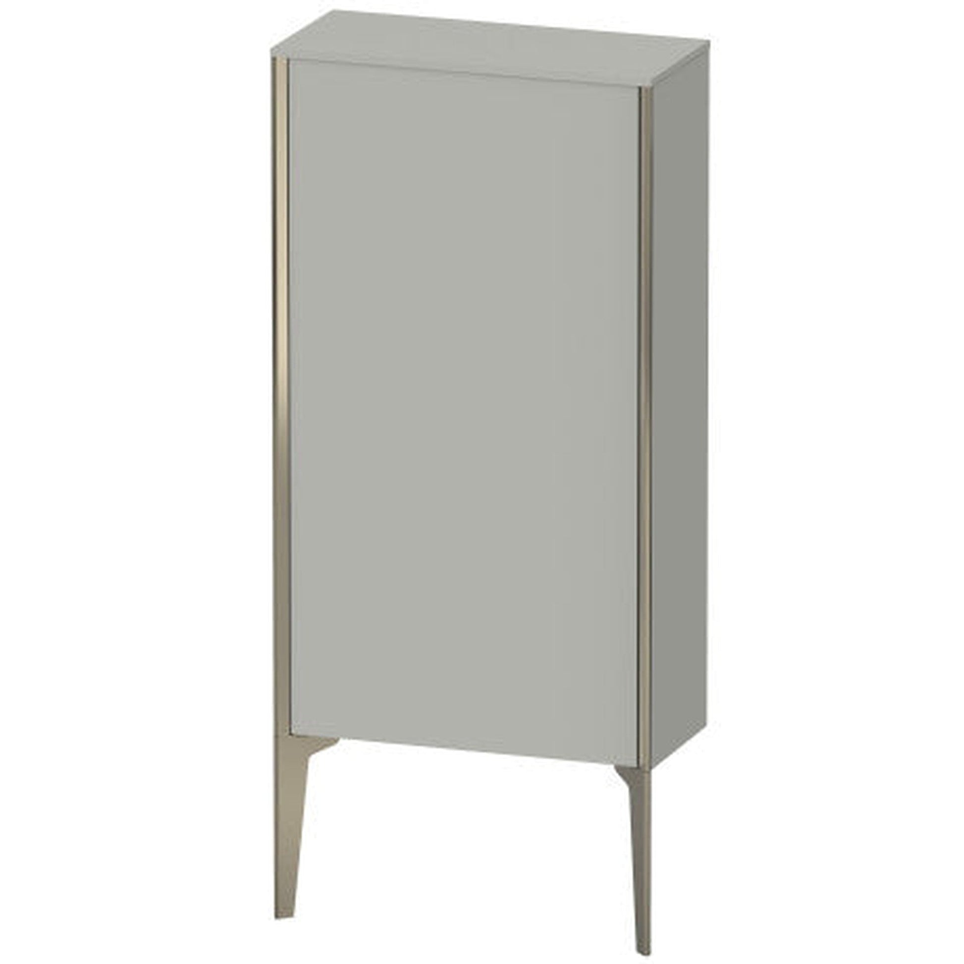 Duravit Xviu 20" x 35" Semi Tall Cabinet With Right Hinge, Champagne Matt and Concrete Grey Matt Finish (XV1306-RB)