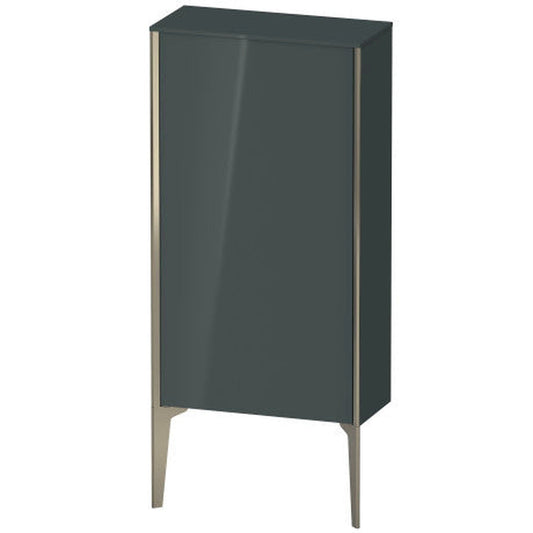 Duravit Xviu 20" x 35" Semi Tall Cabinet With Right Hinge, Champagne Matt and Dolomiti Grey High Gloss Lacquer Finish (XV1306-RB)