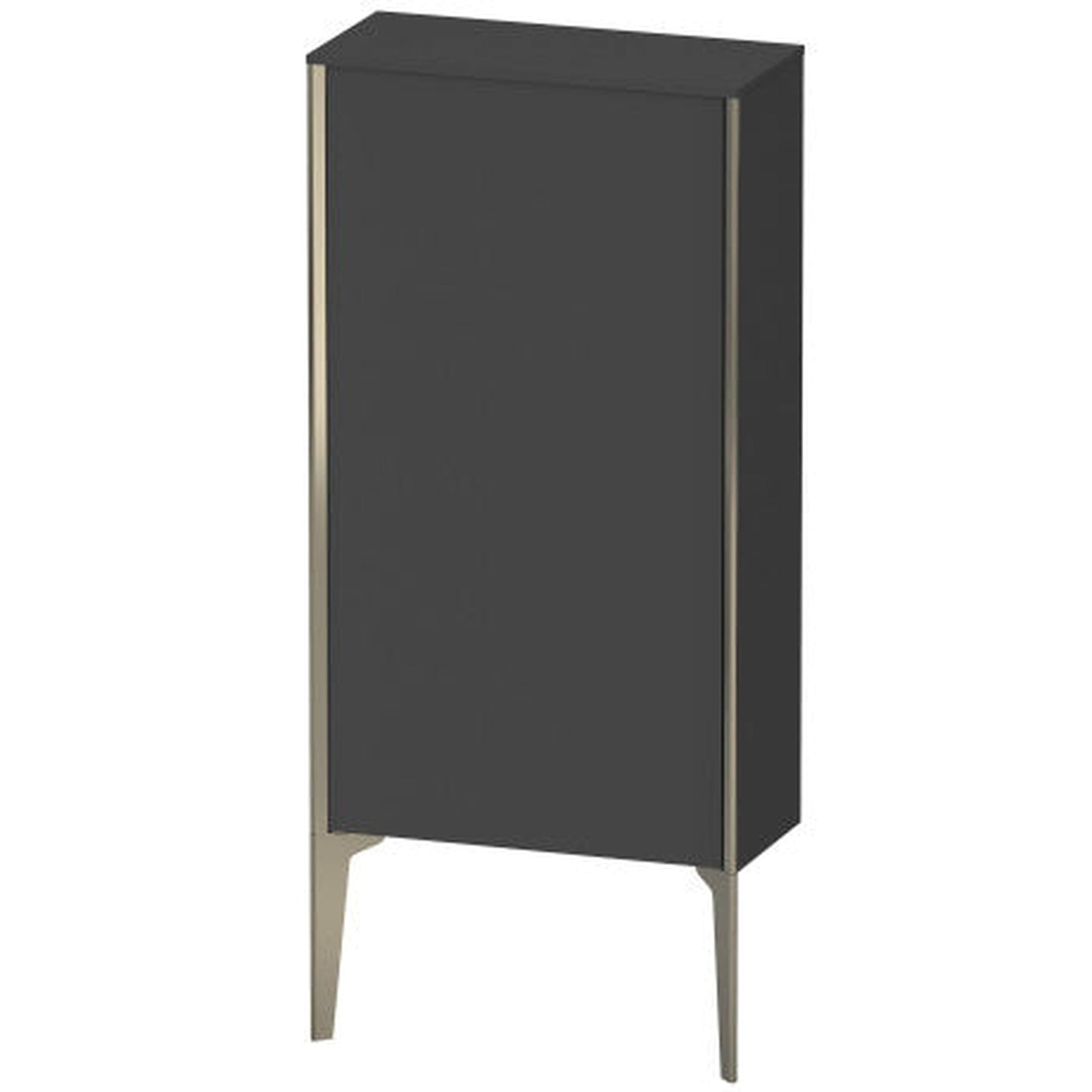 Duravit Xviu 20" x 35" Semi Tall Cabinet With Right Hinge, Champagne Matt and Graphite Matt Finish (XV1306RB149)