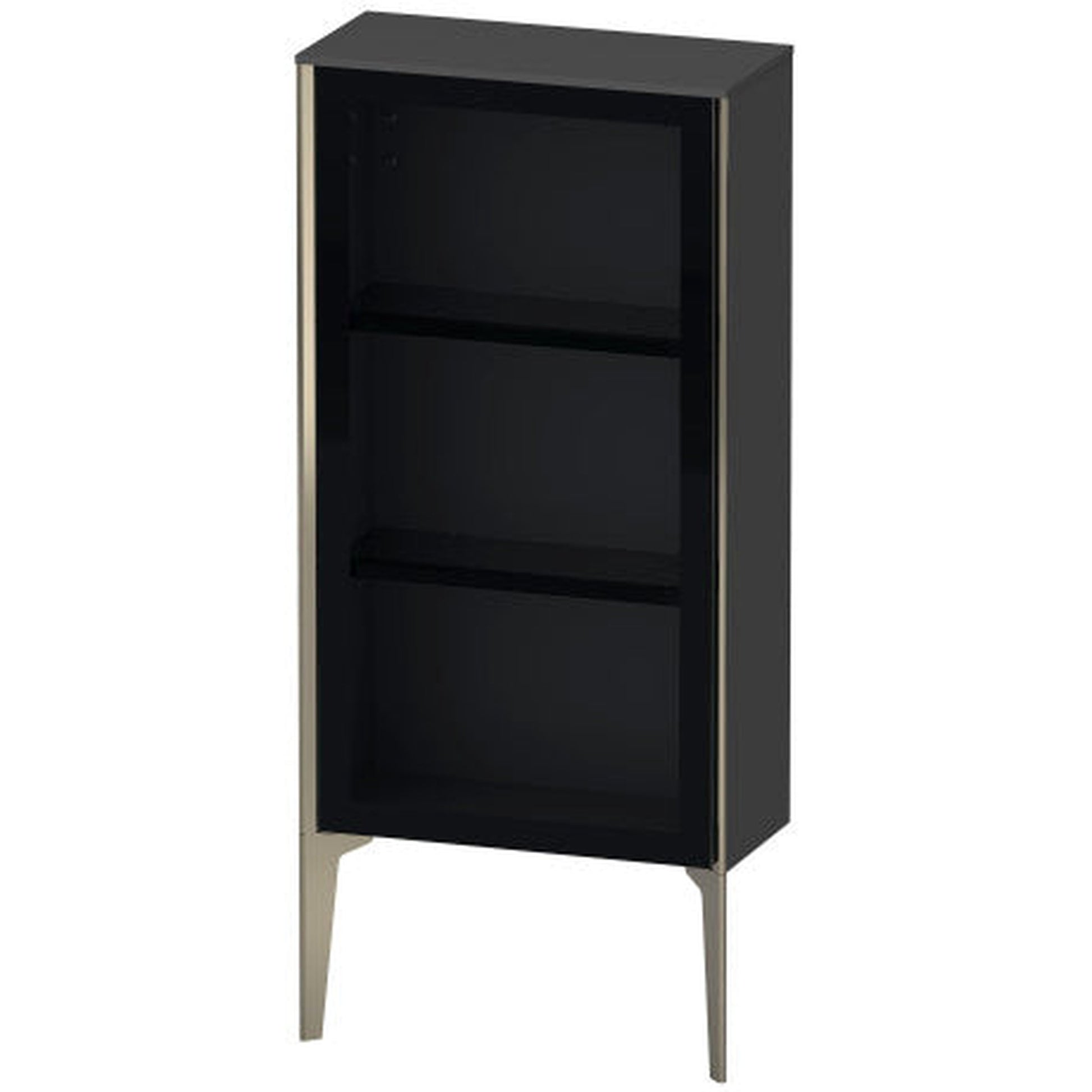 Duravit Xviu 20" x 35" Semi Tall Cabinet With Right Hinge, Champagne Matt and Graphite Matt Finish (XV1361RB149)