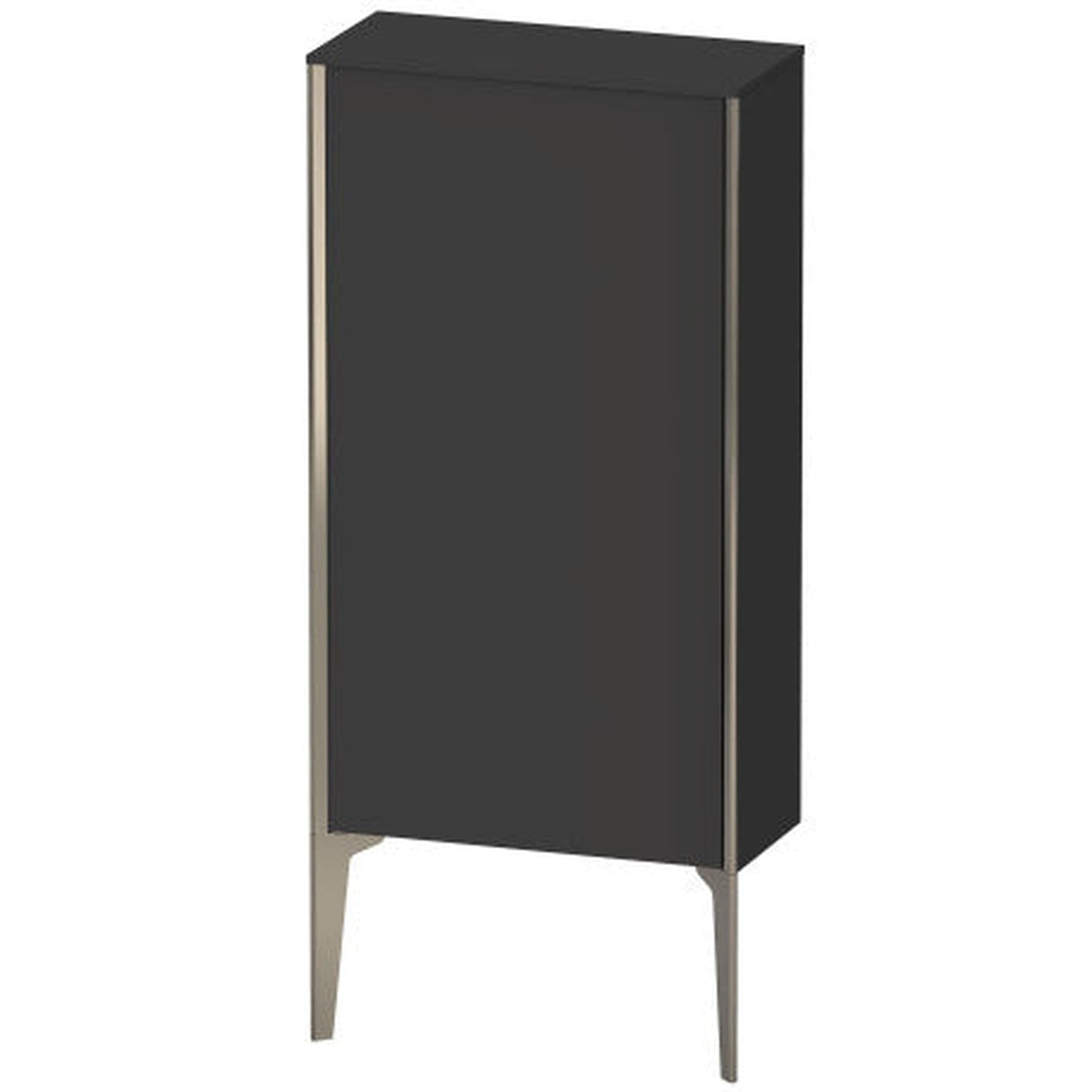 Duravit Xviu 20" x 35" Semi Tall Cabinet With Right Hinge, Champagne Matt and Graphite Super Matt Finish (XV1306-RB)