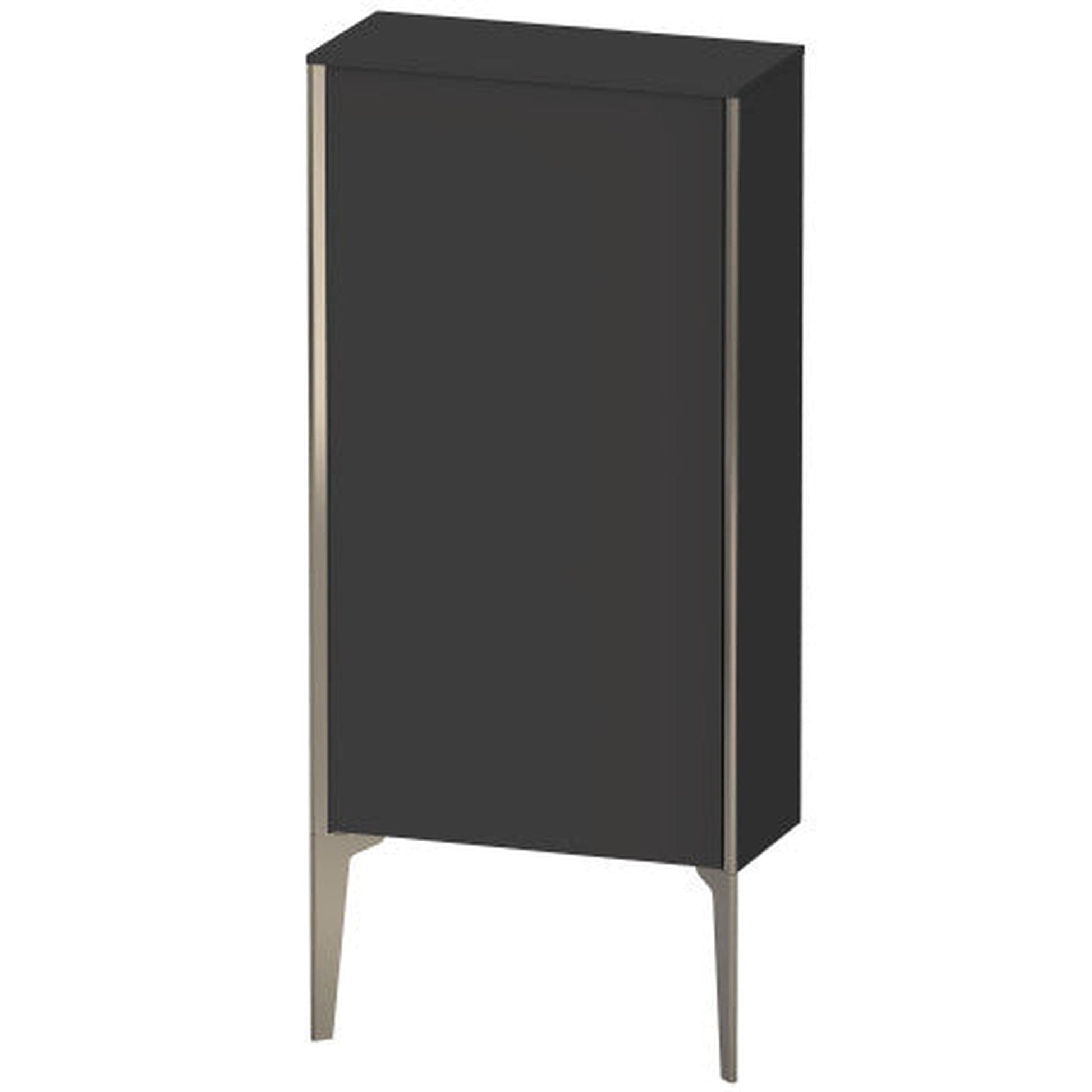 Duravit Xviu 20" x 35" Semi Tall Cabinet With Right Hinge, Champagne Matt and Graphite Super Matt Finish (XV1306-RB)