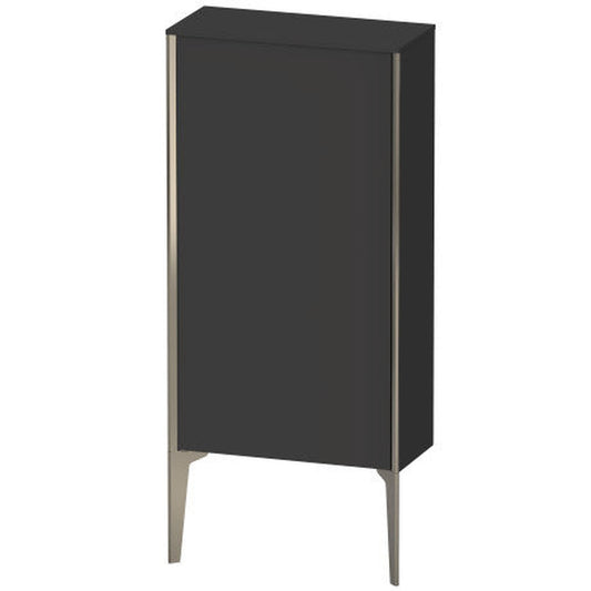 Duravit Xviu 20" x 35" Semi Tall Cabinet With Right Hinge, Champagne Matt and Graphite Super Matt Finish (XV1306RB180)