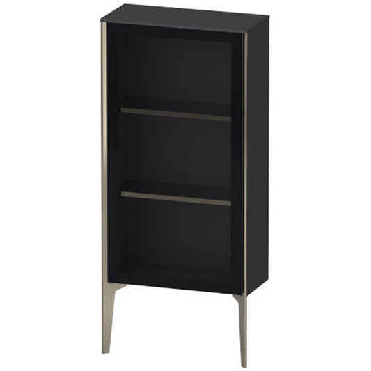 Duravit Xviu 20" x 35" Semi Tall Cabinet With Right Hinge, Champagne Matt and Graphite Super Matt Finish (XV1361RB180)