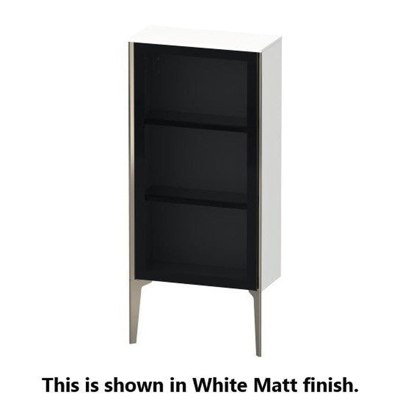 Duravit Xviu 20" x 35" Semi Tall Cabinet With Right Hinge, Champagne Matt and Light Blue Finish (XV1361RB109)