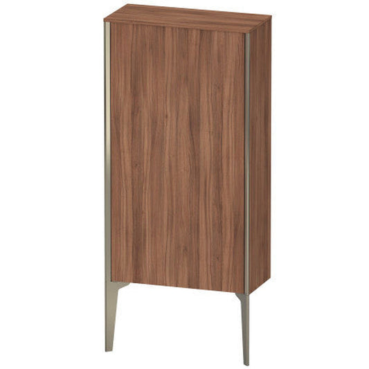 Duravit Xviu 20" x 35" Semi Tall Cabinet With Right Hinge, Champagne Matt and Natural Walnut Finish (XV1306-RB)