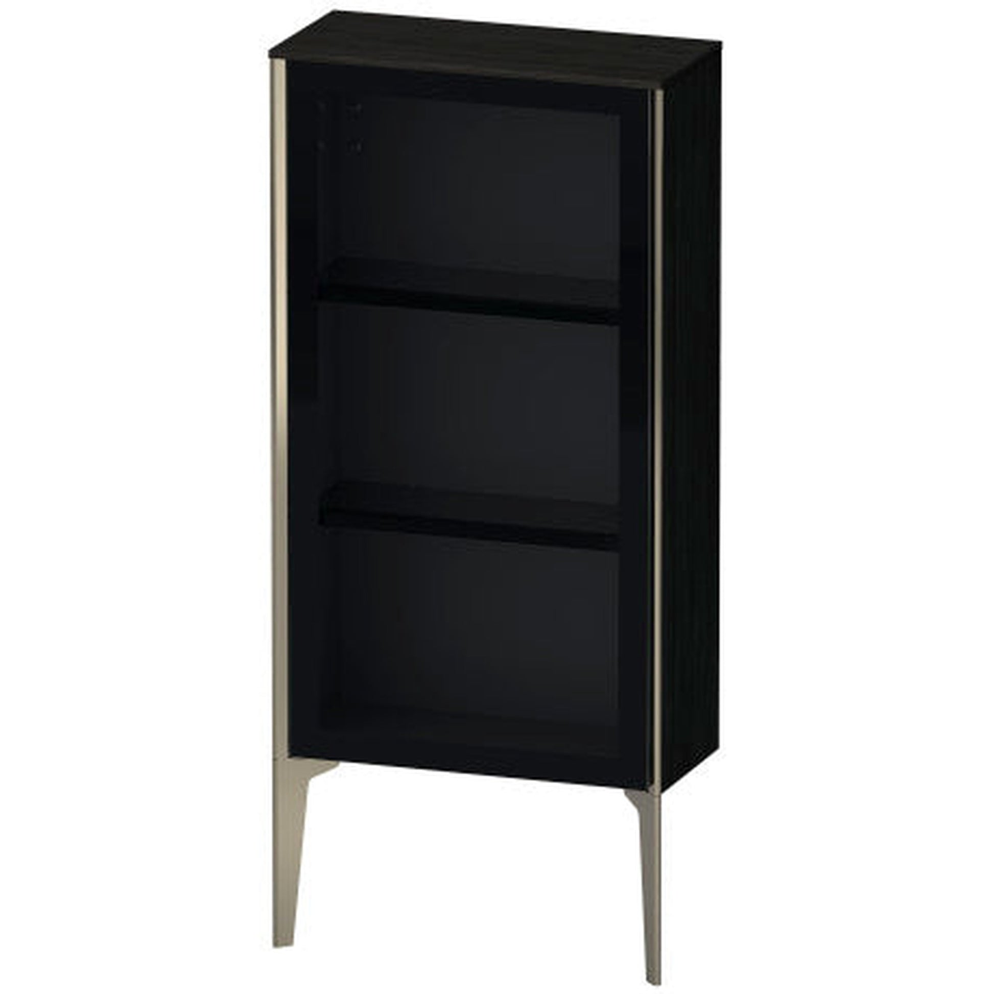 Duravit Xviu 20" x 35" Semi Tall Cabinet With Right Hinge, Champagne Matt and Oak Black Finish (XV1361RB116)
