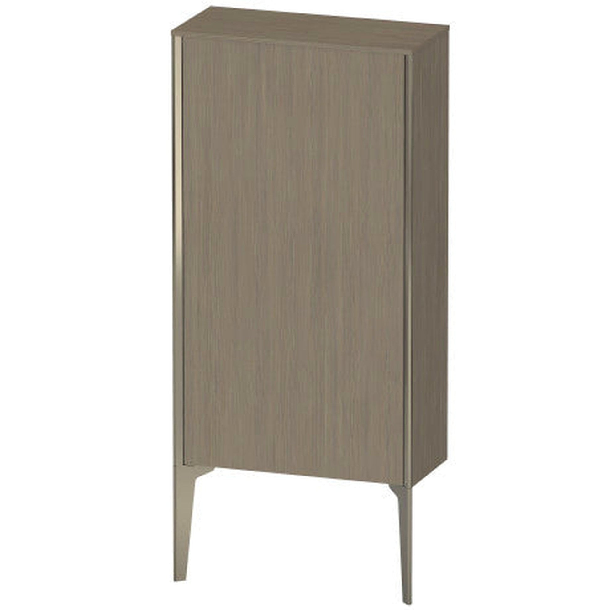 Duravit Xviu 20" x 35" Semi Tall Cabinet With Right Hinge, Champagne Matt and Oak Terra Finish (XV1306-RB)