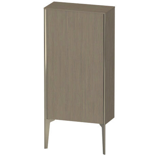 Duravit Xviu 20" x 35" Semi Tall Cabinet With Right Hinge, Champagne Matt and Oak Terra Finish (XV1306-RB)