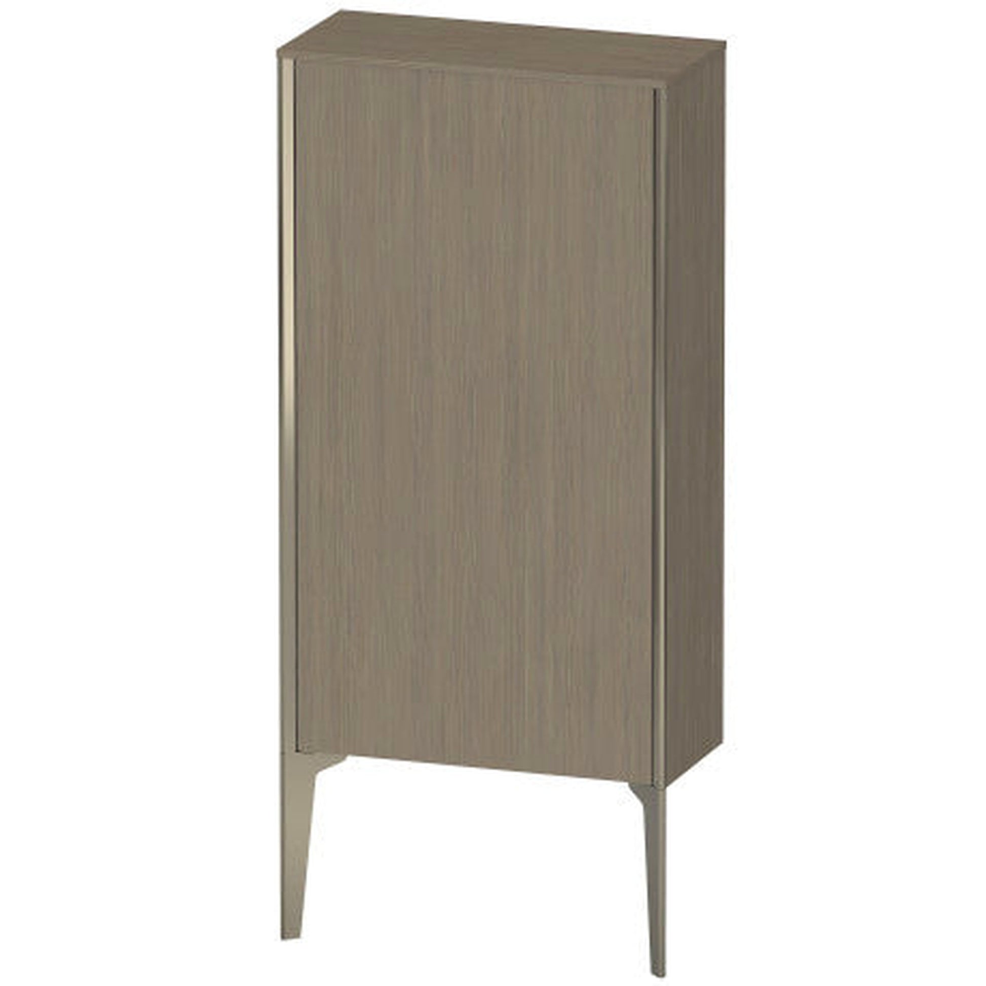 Duravit Xviu 20" x 35" Semi Tall Cabinet With Right Hinge, Champagne Matt and Oak Terra Finish (XV1306RB135)