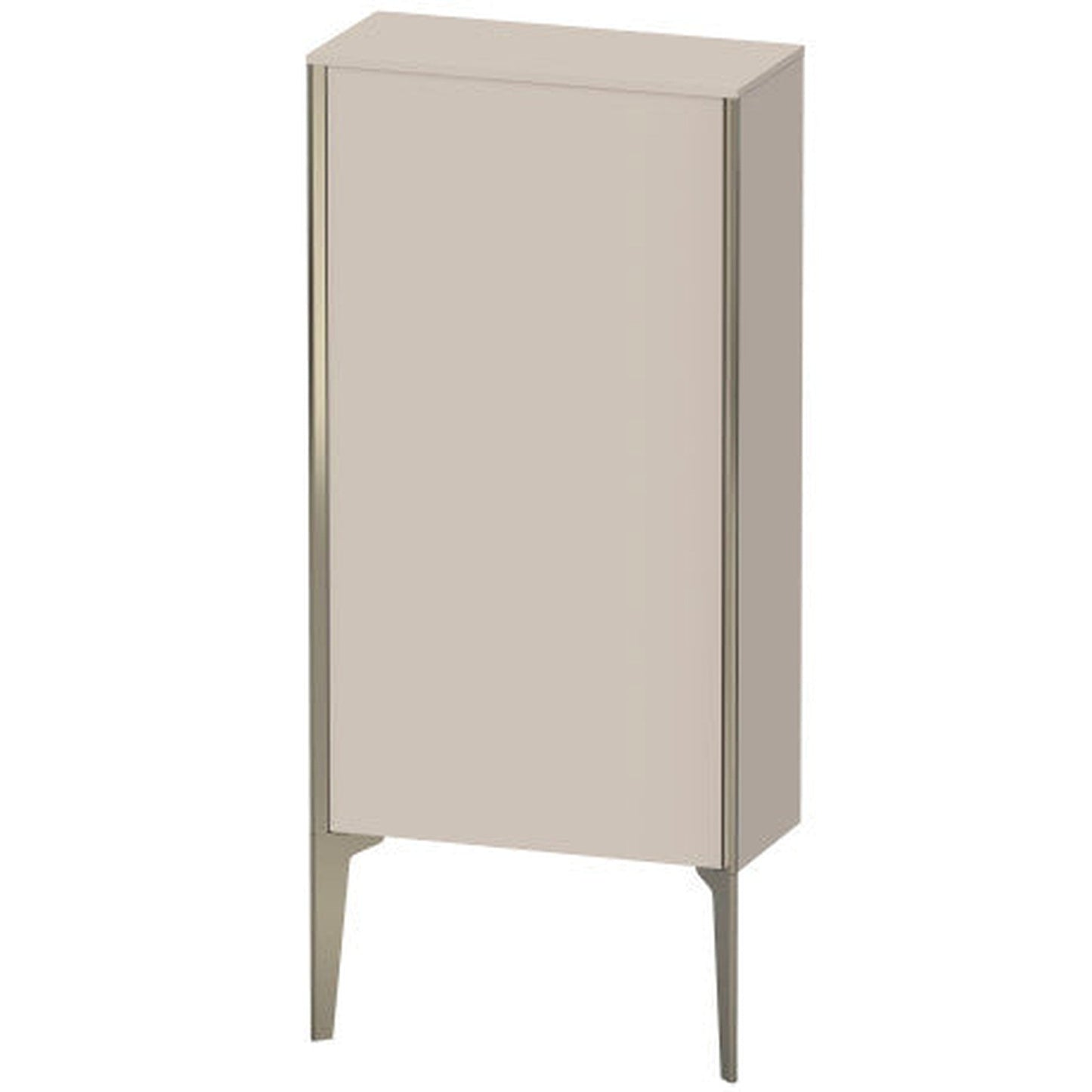 Duravit Xviu 20" x 35" Semi Tall Cabinet With Right Hinge, Champagne Matt and Taupe Matt Finish (XV1306-RB)