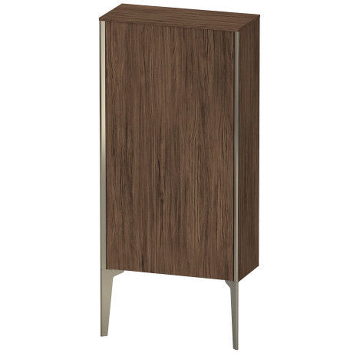 Duravit Xviu 20" x 35" Semi Tall Cabinet With Right Hinge, Champagne Matt and Walnut Dark Finish (XV1306RB121)