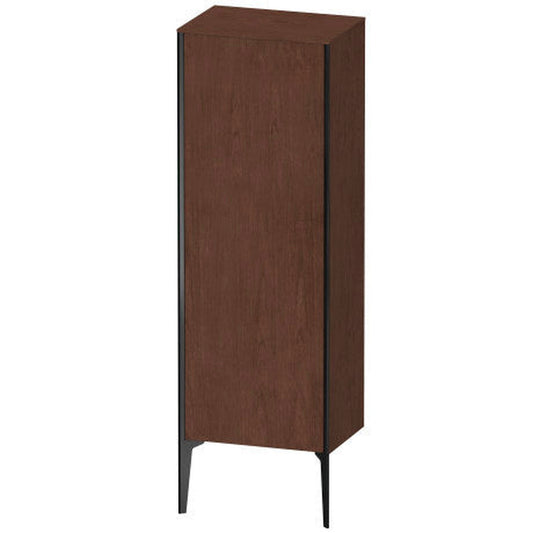Duravit Xviu 20" x 52" Semi Tall Cabinet With Left Hinge, Black Matt and American Walnut Finish (XV1326LB213)