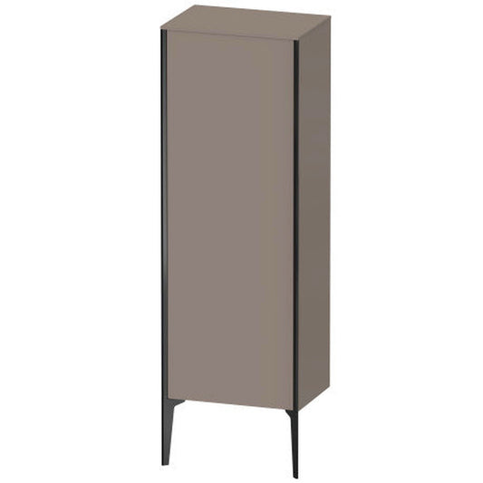 Duravit Xviu 20" x 52" Semi Tall Cabinet With Left Hinge, Black Matt and Basalt Matt Finish (XV1326LB243)