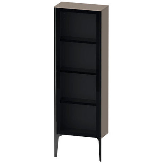 Duravit Xviu 20" x 52" Semi Tall Cabinet With Left Hinge, Black Matt and Basalt Matt Finish (XV1366LB243)