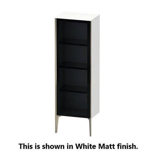 Duravit Xviu 20" x 52" Semi Tall Cabinet With Left Hinge, Black Matt and Chestnut Dark Finish (XV1368LB253)
