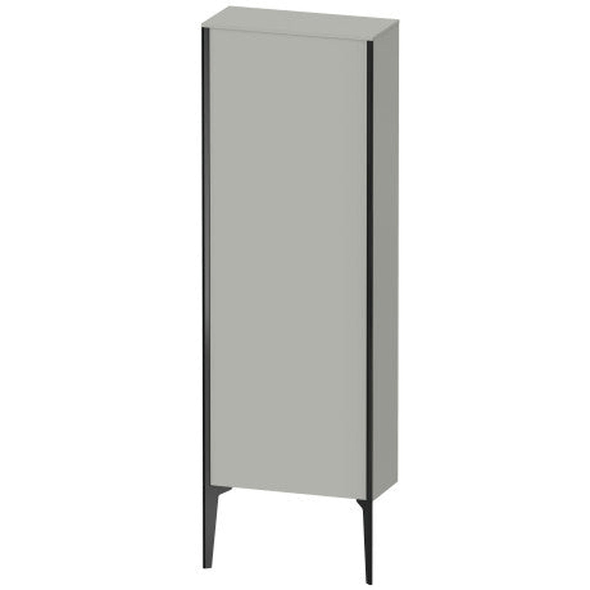 Duravit Xviu 20" x 52" Semi Tall Cabinet With Left Hinge, Black Matt and Concrete Grey Matt Finish (XV1316LB207)