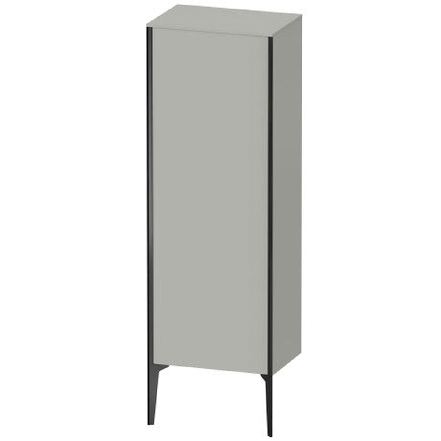 Duravit Xviu 20" x 52" Semi Tall Cabinet With Left Hinge, Black Matt and Concrete Grey Matt Finish (XV1326LB207)