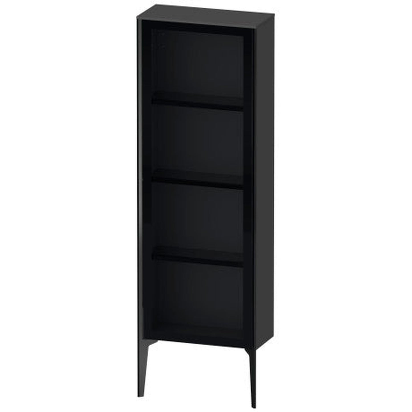 Duravit Xviu 20" x 52" Semi Tall Cabinet With Left Hinge, Black Matt and Graphite Matt Finish (XV1366LB249)