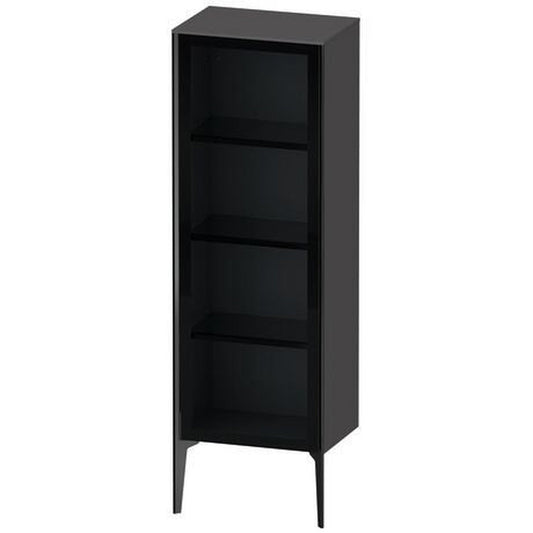 Duravit Xviu 20" x 52" Semi Tall Cabinet With Left Hinge, Black Matt and Graphite Matt Finish (XV1368LB249)