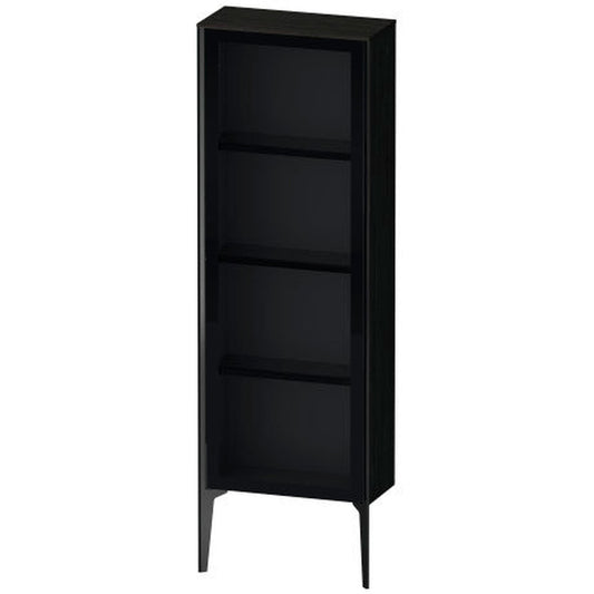 Duravit Xviu 20" x 52" Semi Tall Cabinet With Left Hinge, Black Matt and Oak Black Finish (XV1366LB216)