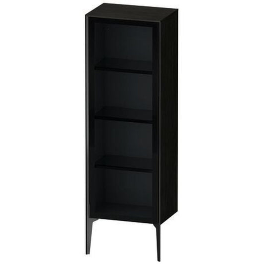 Duravit Xviu 20" x 52" Semi Tall Cabinet With Left Hinge, Black Matt and Oak Black Finish (XV1368LB216)
