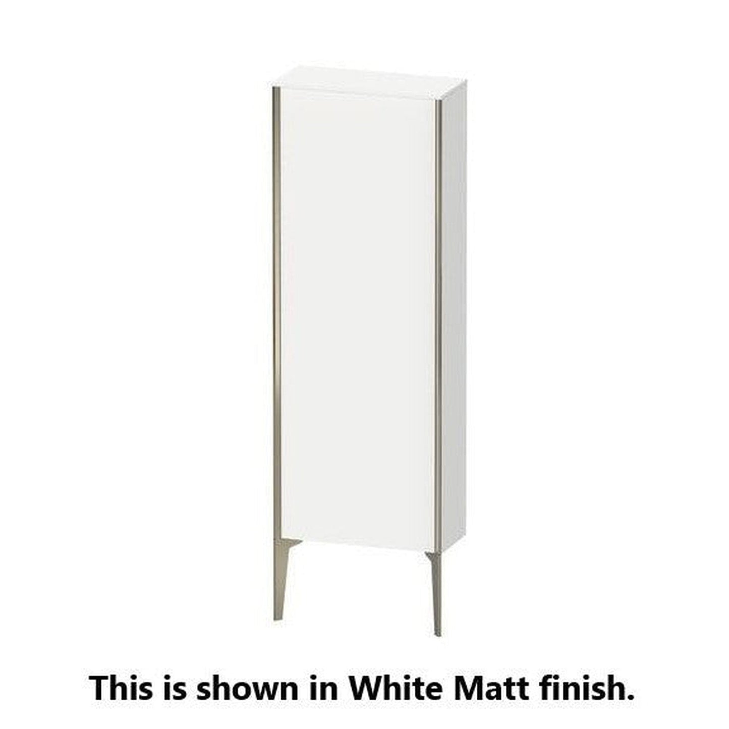 Duravit Xviu 20" x 52" Semi Tall Cabinet With Left Hinge, Black Matt and Pine Silver Finish (XV1316LB231)