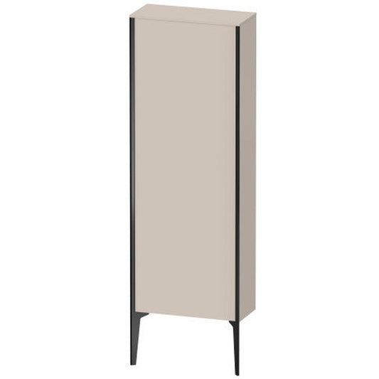 Duravit Xviu 20" x 52" Semi Tall Cabinet With Left Hinge, Black Matt and Taupe Matt Finish (XV1316LB291)