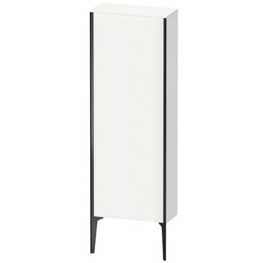 Duravit Xviu 20" x 52" Semi Tall Cabinet With Left Hinge, Black Matt and White Matt Finish (XV1316LB218)