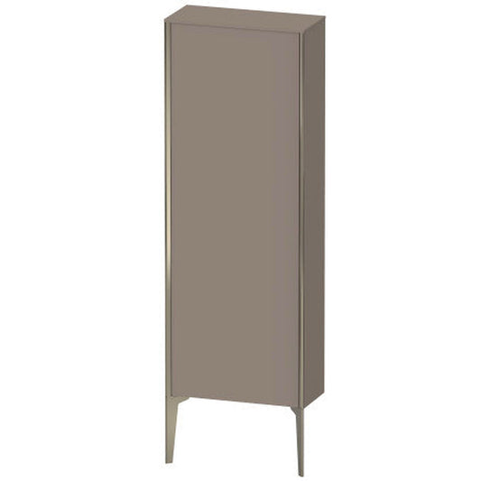 Duravit Xviu 20" x 52" Semi Tall Cabinet With Left Hinge, Champagne Matt and Basalt Matt Finish (XV1316LB143)