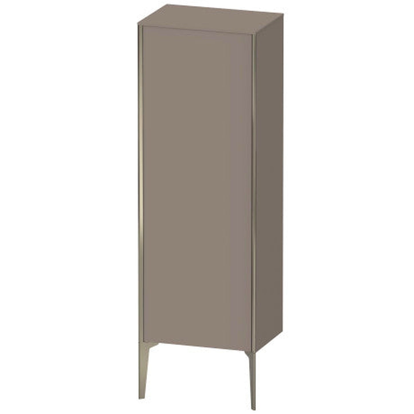 Duravit Xviu 20" x 52" Semi Tall Cabinet With Left Hinge, Champagne Matt and Basalt Matt Finish (XV1326LB143)