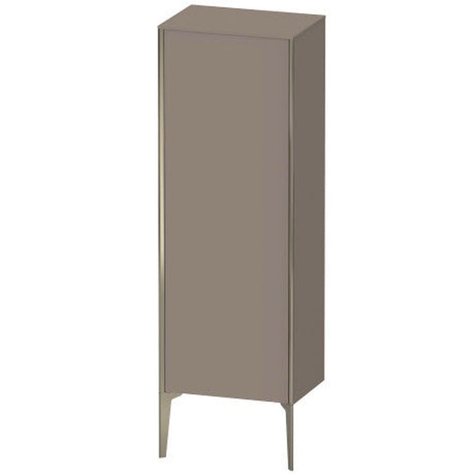 Duravit Xviu 20" x 52" Semi Tall Cabinet With Left Hinge, Champagne Matt and Basalt Matt Finish (XV1326LB143)