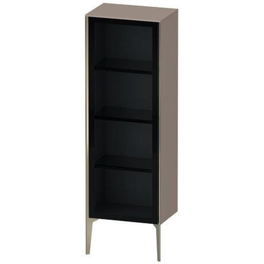 Duravit Xviu 20" x 52" Semi Tall Cabinet With Left Hinge, Champagne Matt and Basalt Matt Finish (XV1368LB143)