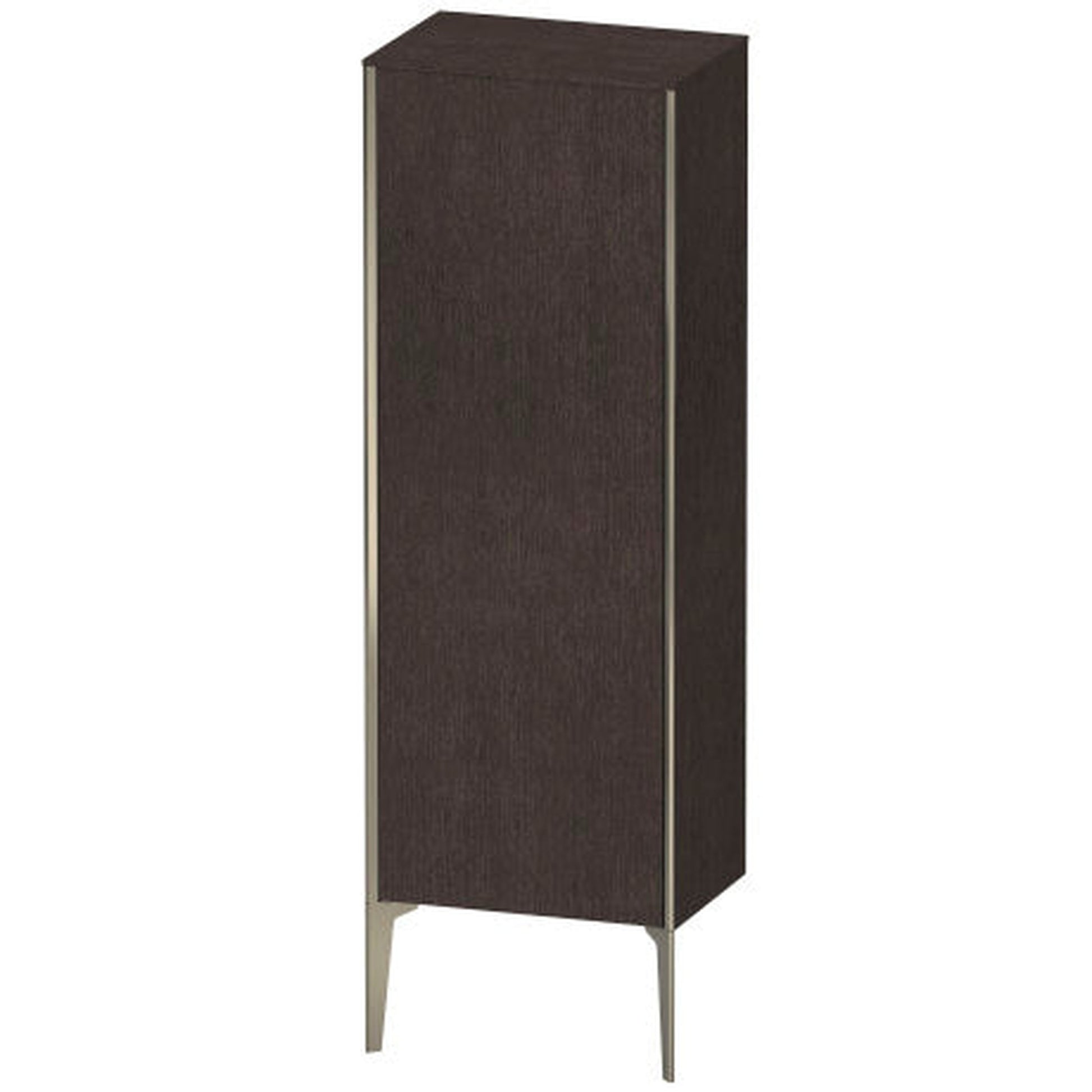 Duravit Xviu 20" x 52" Semi Tall Cabinet With Left Hinge, Champagne Matt and Brushed Dark Oak Real Wood Veneer Finish (XV1326LB172)