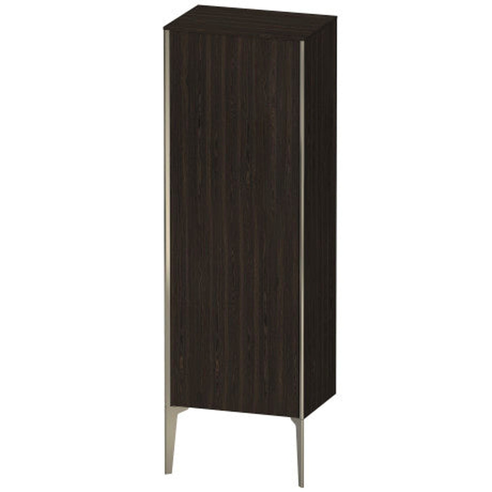 Duravit Xviu 20" x 52" Semi Tall Cabinet With Left Hinge, Champagne Matt and Brushed Walnut Real Wood Veneer Finish (XV1326LB169)