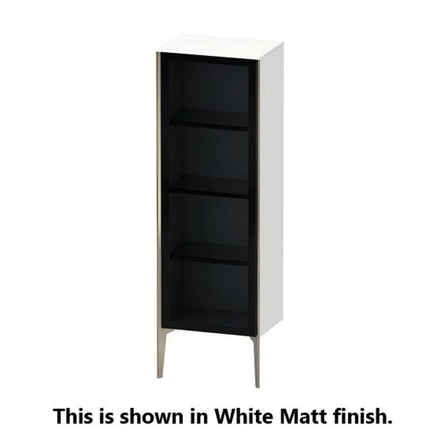 Duravit Xviu 20" x 52" Semi Tall Cabinet With Left Hinge, Champagne Matt and Chestnut Dark Finish (XV1368LB153)