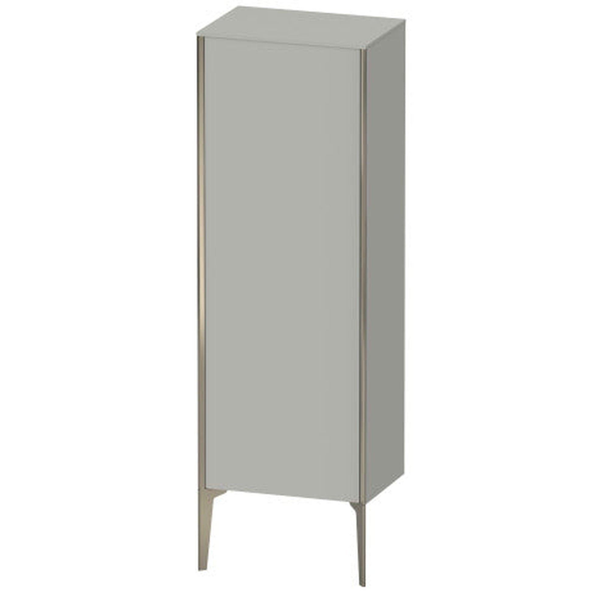 Duravit Xviu 20" x 52" Semi Tall Cabinet With Left Hinge, Champagne Matt and Concrete Grey Matt Finish (XV1326LB107)