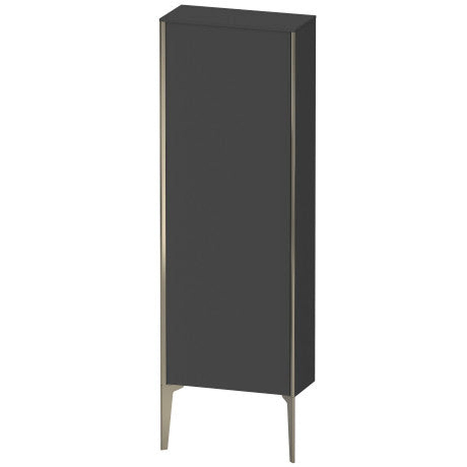 Duravit Xviu 20" x 52" Semi Tall Cabinet With Left Hinge, Champagne Matt and Graphite Matt Finish (XV1316LB149)