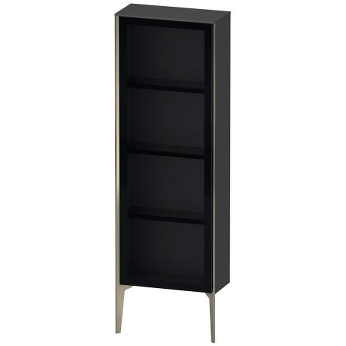 Duravit Xviu 20" x 52" Semi Tall Cabinet With Left Hinge, Champagne Matt and Graphite Matt Finish (XV1366LB149)
