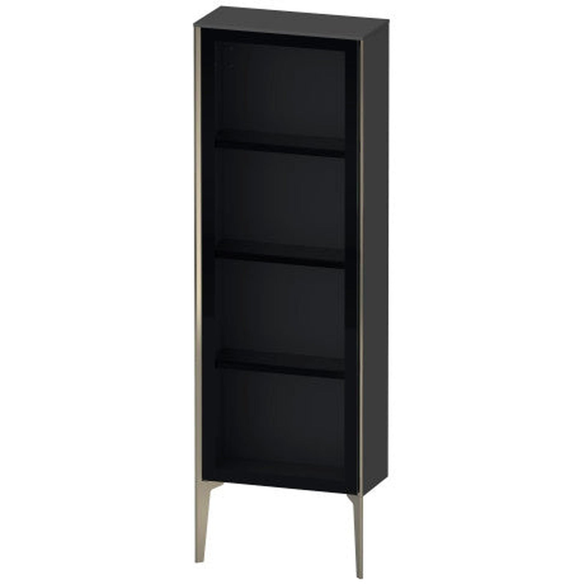 Duravit Xviu 20" x 52" Semi Tall Cabinet With Left Hinge, Champagne Matt and Graphite Matt Finish (XV1366LB149)