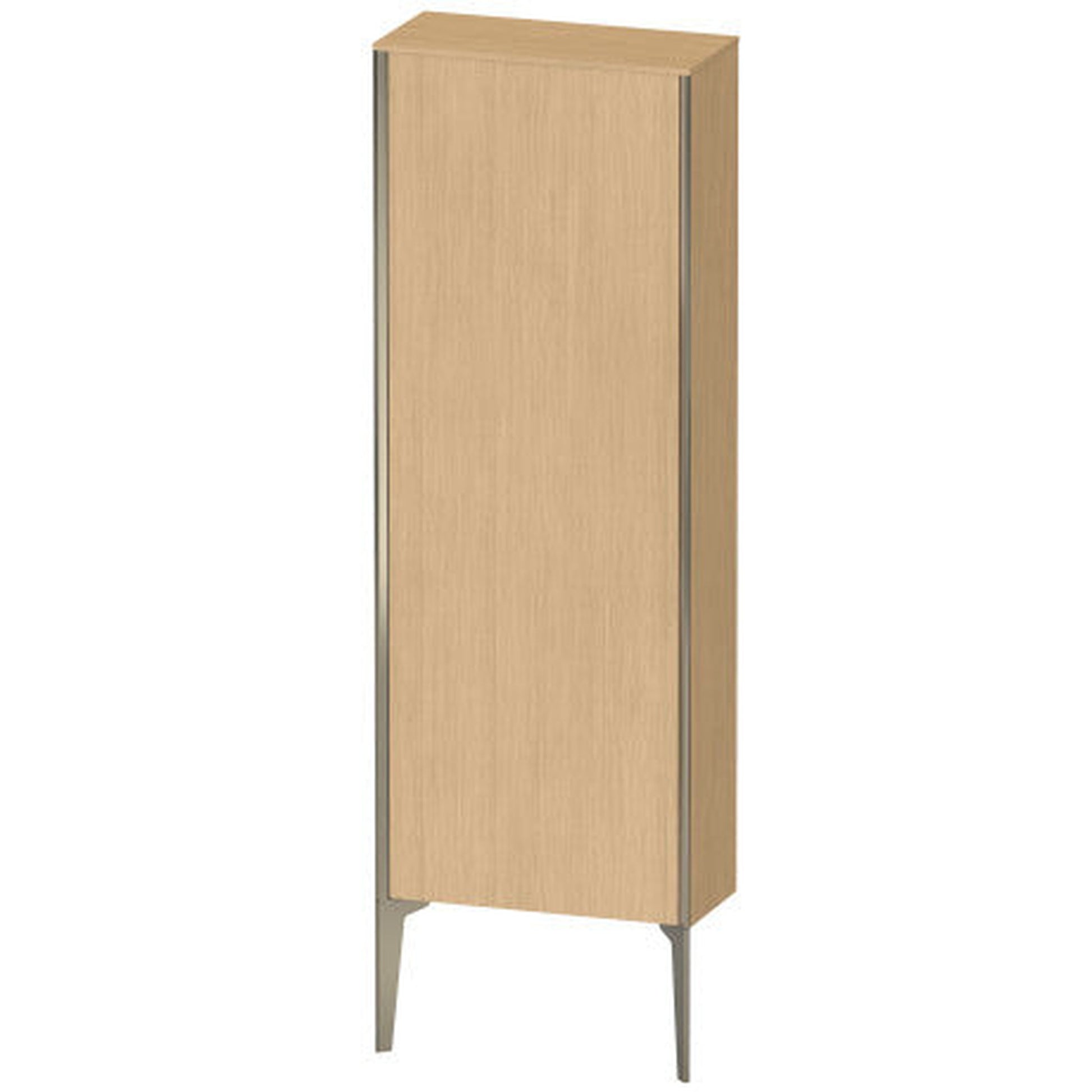 Duravit Xviu 20" x 52" Semi Tall Cabinet With Left Hinge, Champagne Matt and Natural Oak Finish (XV1316LB130)