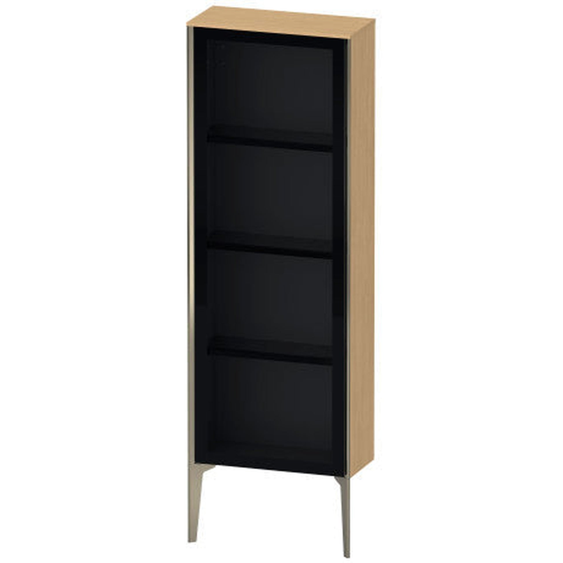 Duravit Xviu 20" x 52" Semi Tall Cabinet With Left Hinge, Champagne Matt and Natural Oak Finish (XV1366LB130)