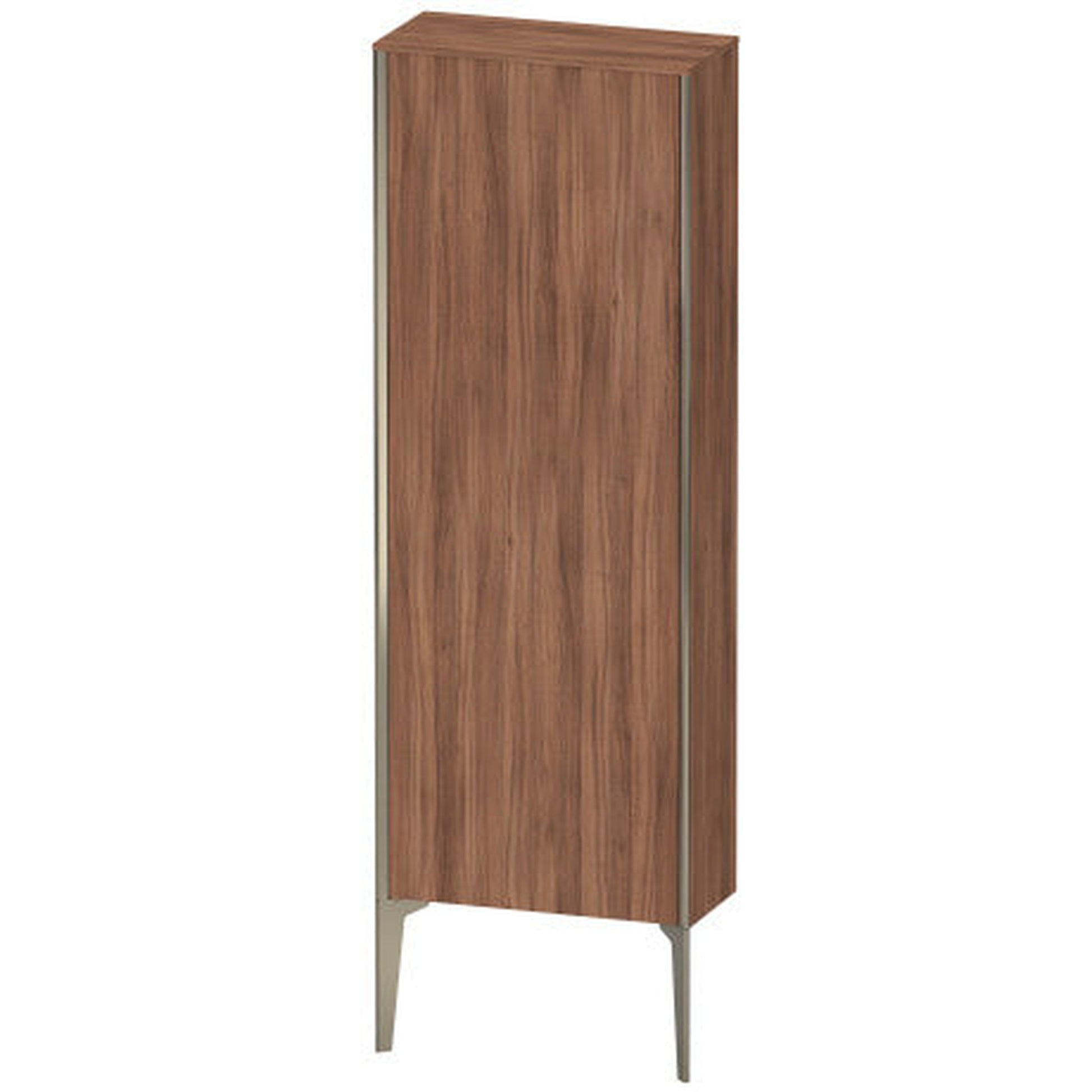 Duravit Xviu 20" x 52" Semi Tall Cabinet With Left Hinge, Champagne Matt and Natural Walnut Finish (XV1316LB179)