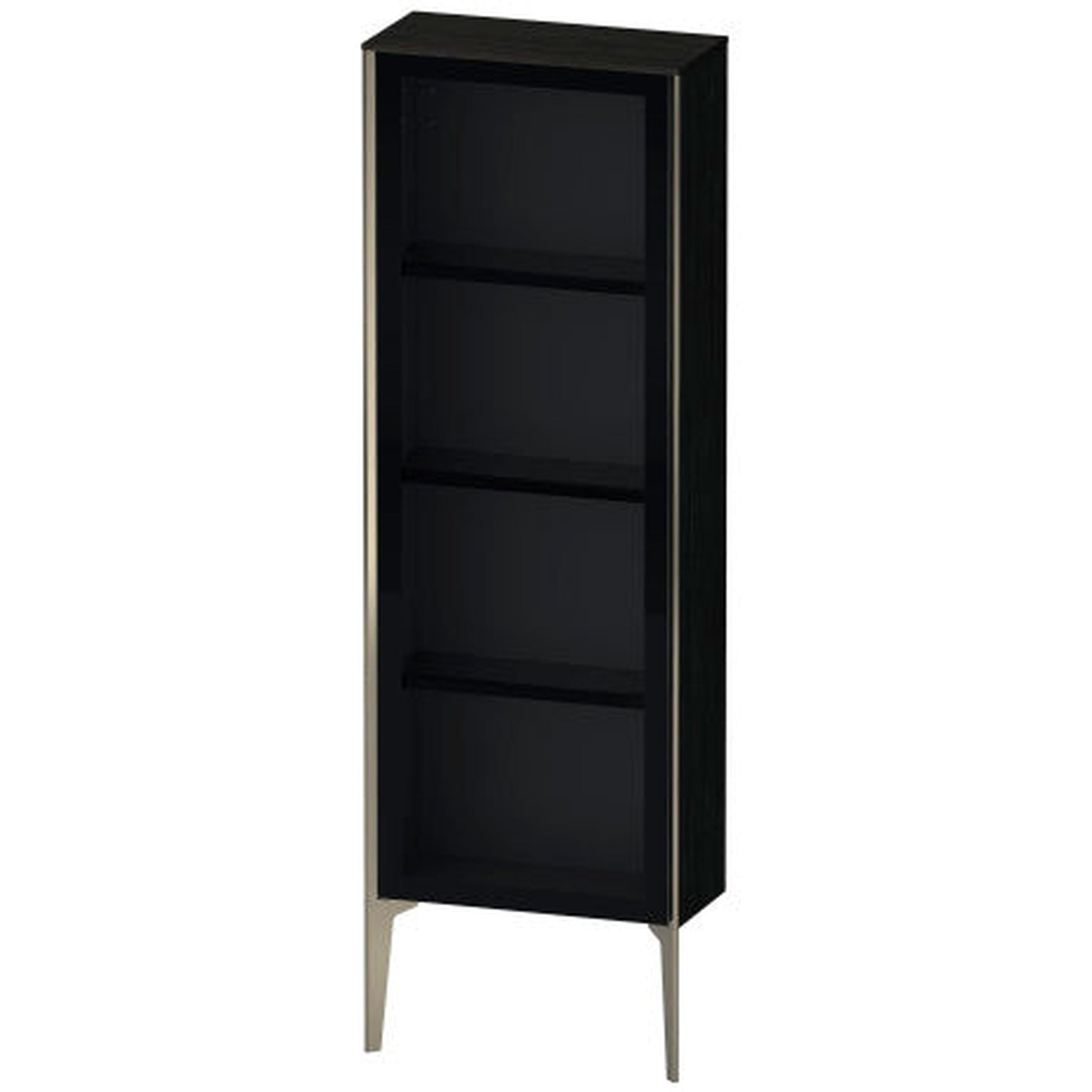 Duravit Xviu 20" x 52" Semi Tall Cabinet With Left Hinge, Champagne Matt and Oak Black Finish (XV1366LB116)